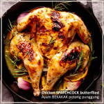 Chicken WHOLE SPATCHCOCK BUTTERFLIED ayam broiler utuh potong punggung bekakak frozen SoGood Food size LARGE +/- 1.6kg (price/kg)